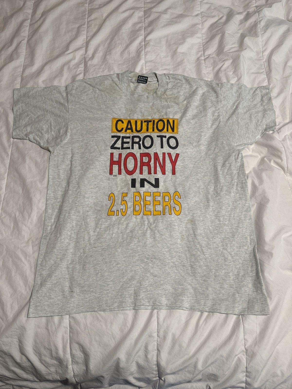 Vintage 93’ Vintage “Zero To Horny” Beer Tee Size US XL / EU 56 / 4 - 1 Thumbnail