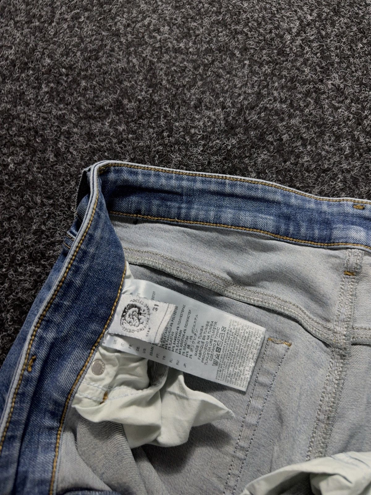 Diesel Luxury 00s Diesel Slandy-Zip Super Skinny Zip Jeans Punk Y2K Size 31" - 9 Thumbnail