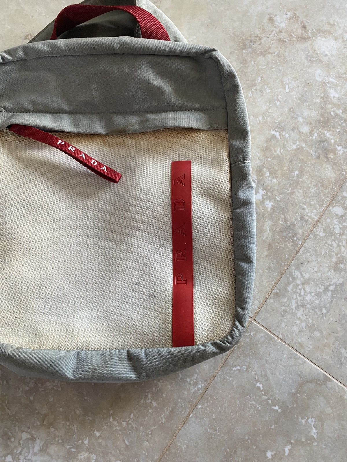 Prada PRADA SPORT 1999 LINEA ROSSA SLING BACKPACK BAG WHITE RARE Size ONE SIZE - 4 Thumbnail