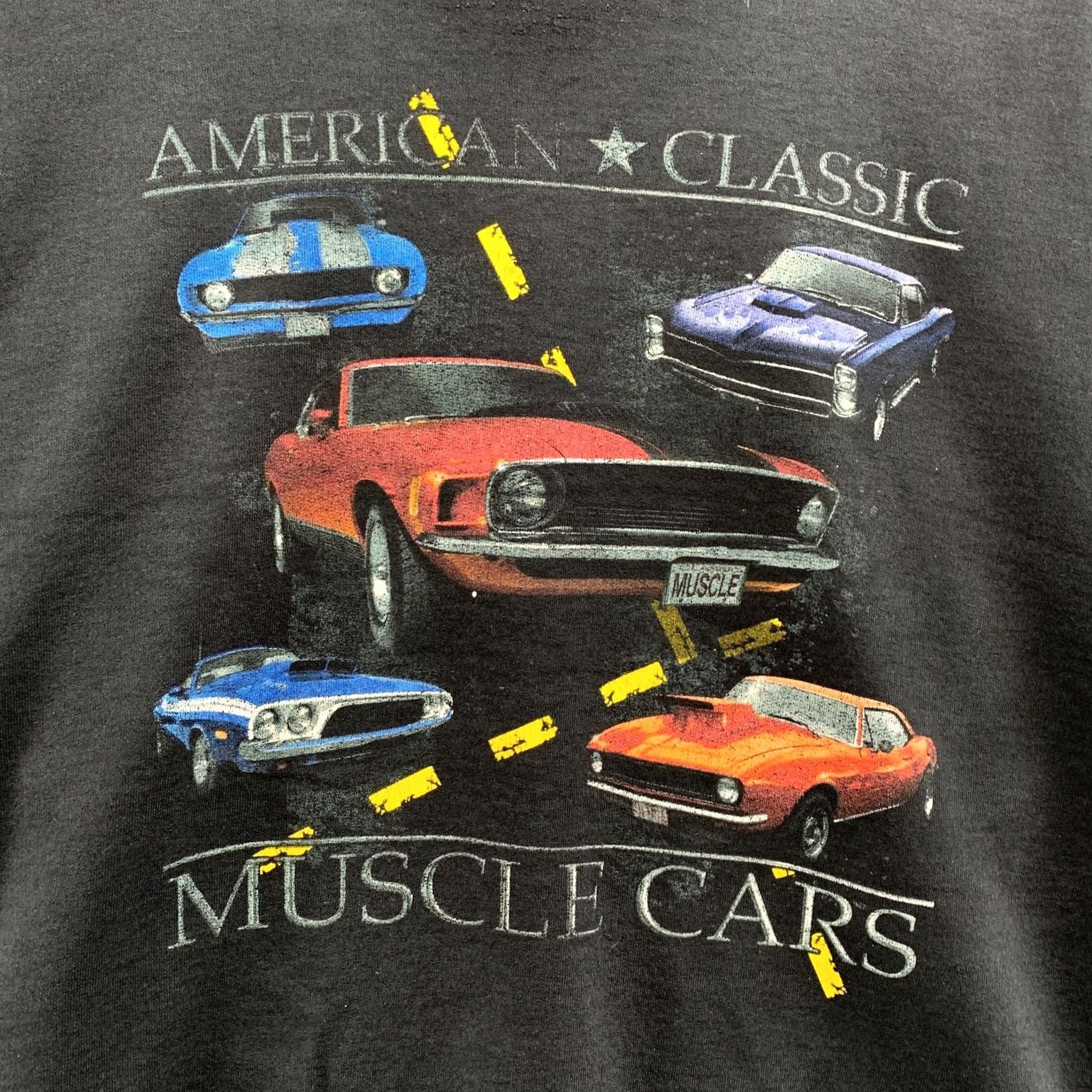Vintage VINTAGE American Classic Muscle Cars Crewneck Sweatshirt Black Adult L 90s Cars Mens Size US L / EU 52-54 / 3 - 7 Thumbnail