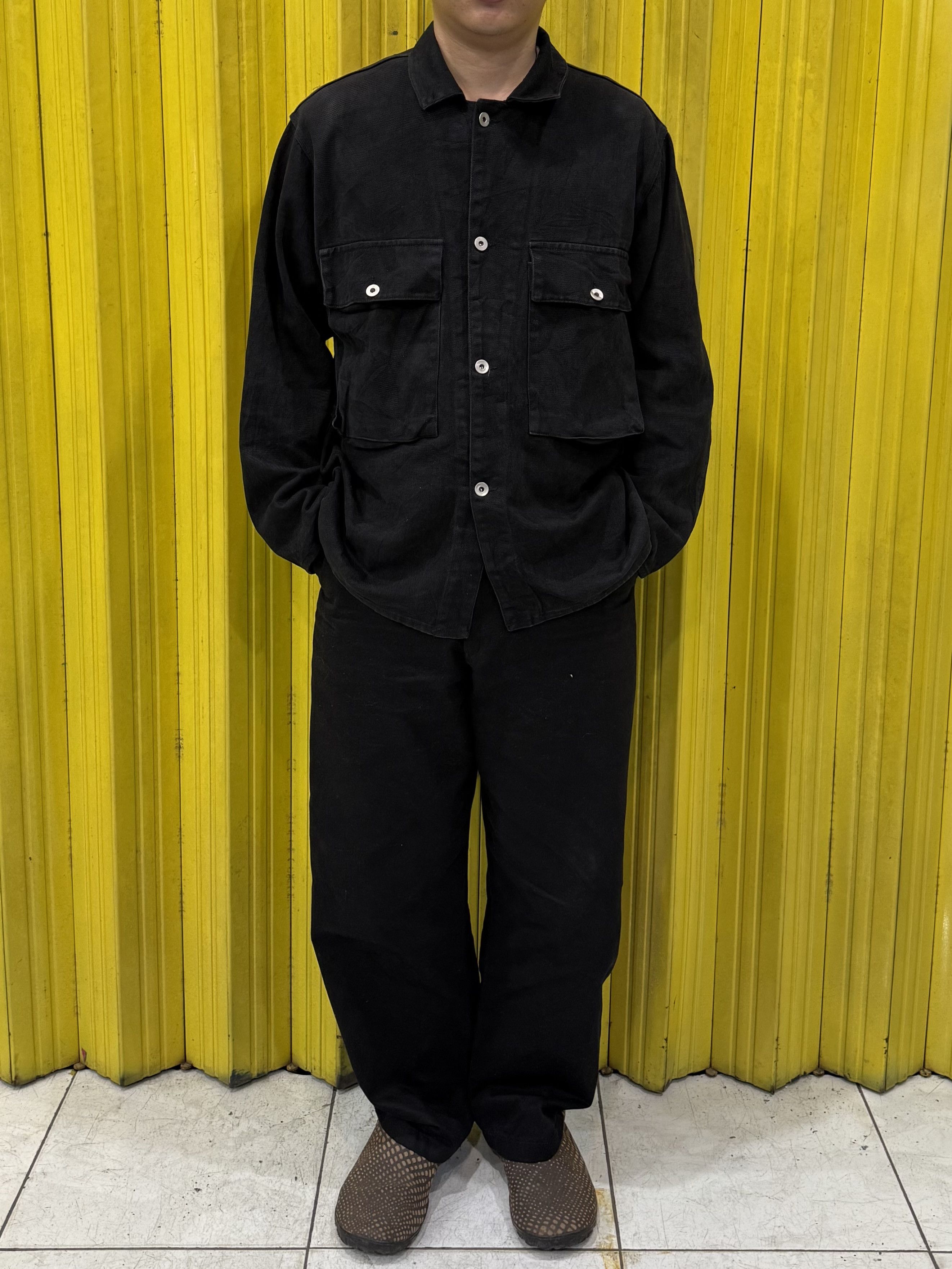 Japanese Brand Lafudge Big Pocket Black Outer Shirt Size US L / EU 52-54 / 3 - 4 Thumbnail