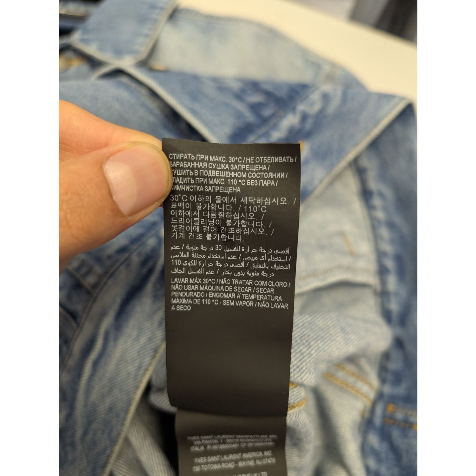 Saint Laurent Paris o1rshd1 Egg Shape Denim Jacket in Plain Lake Medium Blue Size US S / EU 44-46 / 1 - 20 Thumbnail