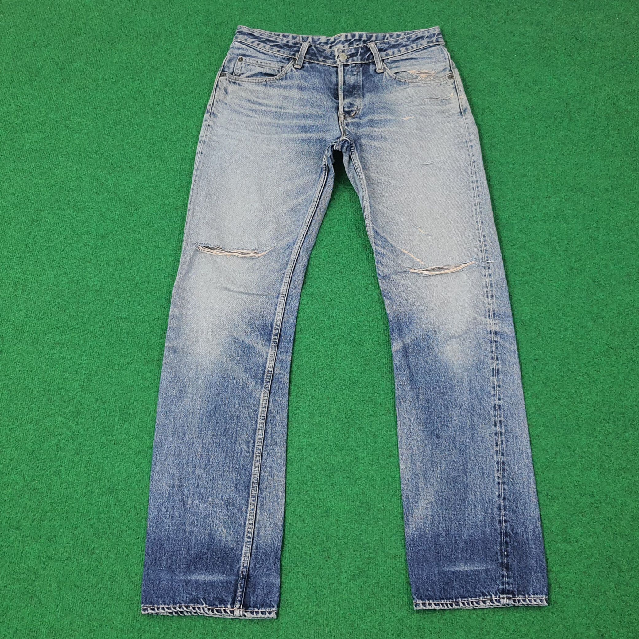 HOLLYWOOD RANCH MARKET Vintage Hollywood Ranch Market HRM Distressed Jeans C244N29 Size US 32 / EU 48 - 1 Thumbnail