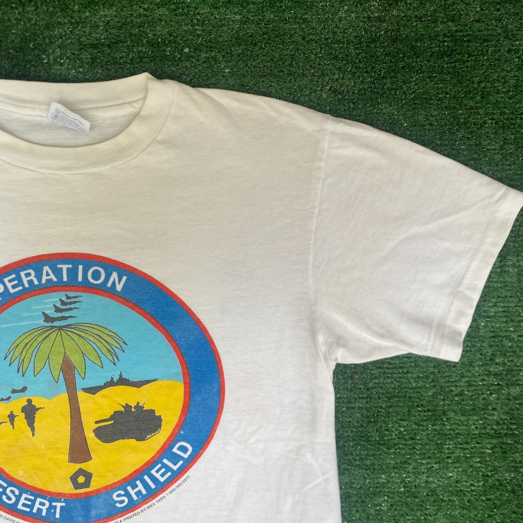 Hanes Iraq War Tee Vintage 90s Single Stitch Army Military Shirt Size US L / EU 52-54 / 3 - 2 Thumbnail