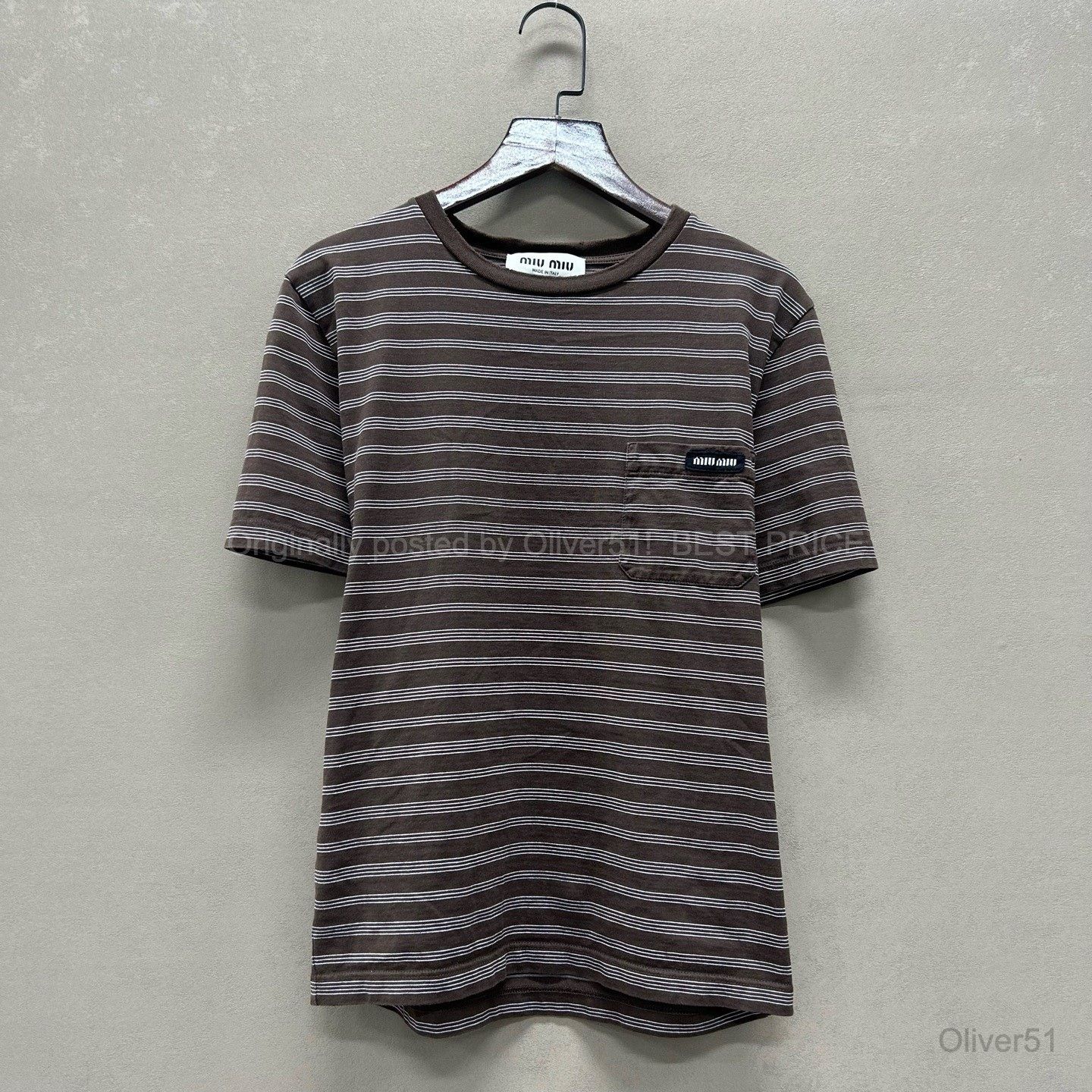 Miu Miu Miu Miu 99% New 25SS Brown Striped Short BFAJNOP292 Size M / US 6-8 / IT 42-44 - 1 Thumbnail