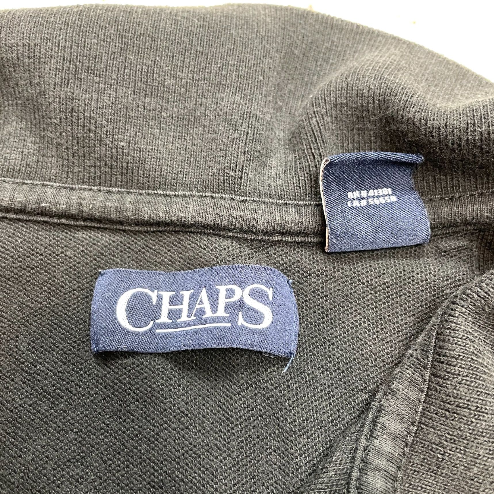 Chaps Chaps Polo Shirt Mens XXL Black Solid Short Sleeve Cotton Logo Rugby Golf Collар Size US XXL / EU 58 / 5 - 4 Thumbnail