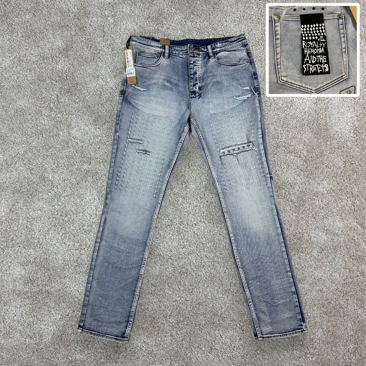 Ksubi Jeans Chitch Enjoy Trashed size L-XL 36 NEW with tag