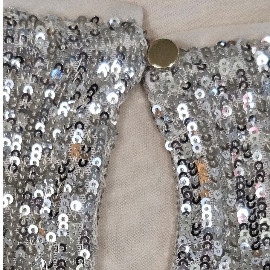 Other ilver Sequin Top – Women’s 1X with Shoulder Pads Size XL / US 12-14 / IT 48-50 - 7 Thumbnail