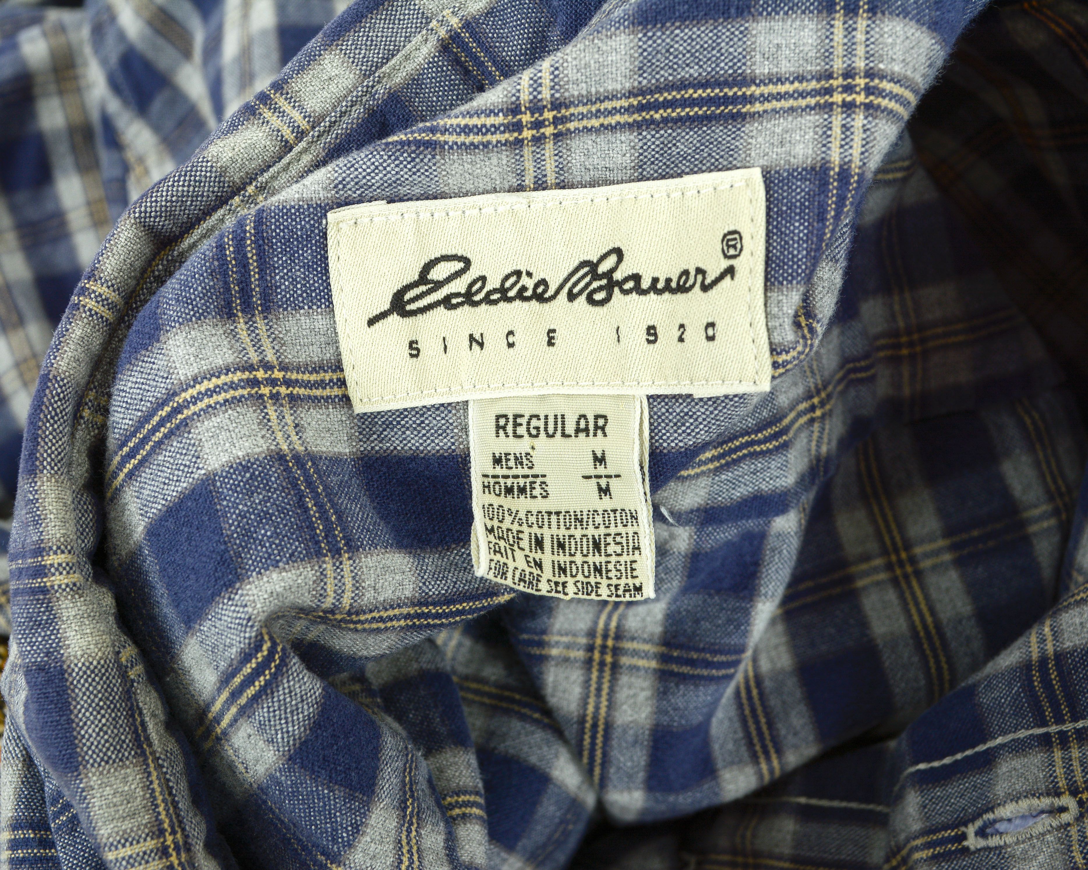 Eddie Bauer × Vintage Vintage Men Shirt M Check Long Sleeved Button Up Fannel Top Size US M / EU 48-50 / 2 - 12 Thumbnail
