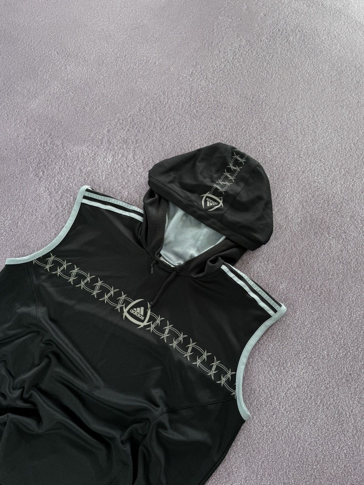 Adidas Vintage Japan Vibe Adidas Sleeveless Hoodie Y2K Size US XL / EU 56 / 4 - 6 Thumbnail