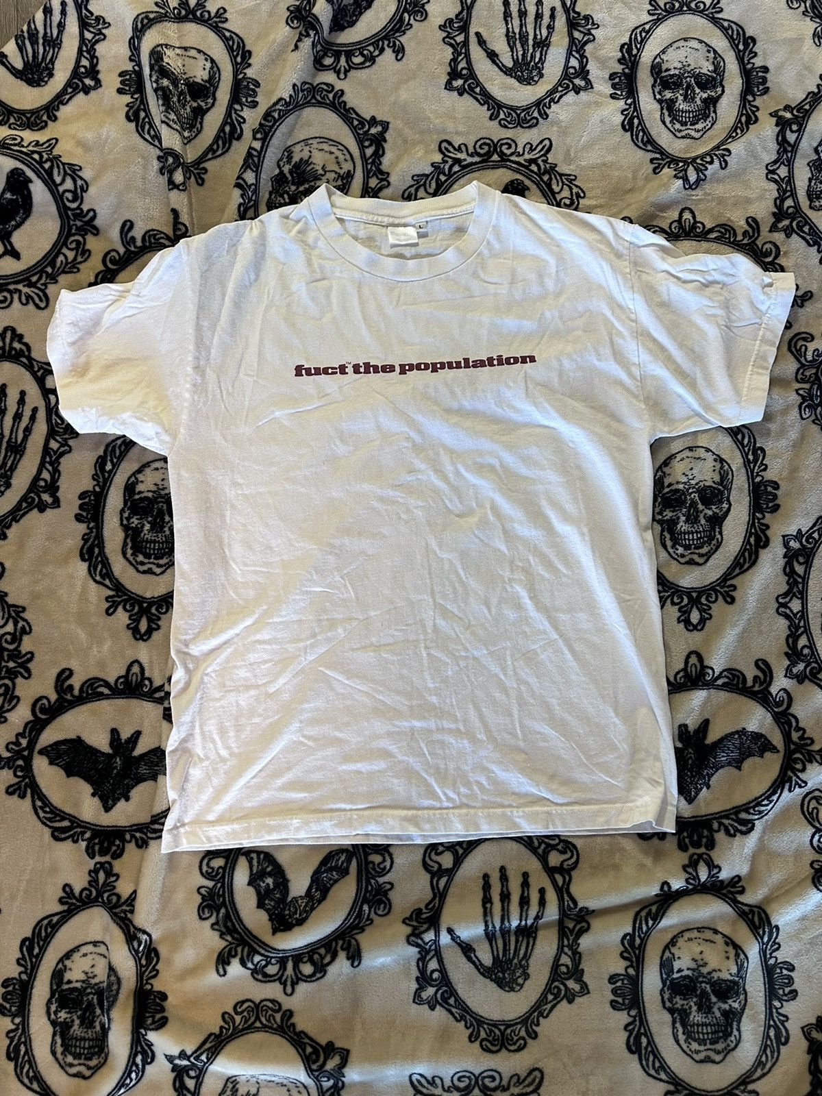 image of Fuck The Population x Fuct Fuctthepopulation in White, Men's (Size Large)