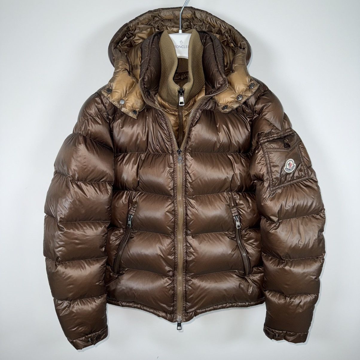 Moncler Moncler Zin Men’s Down Puffer Jacket Size 2 (S/M) Brown Size US S / EU 44-46 / 1 - 1 Thumbnail