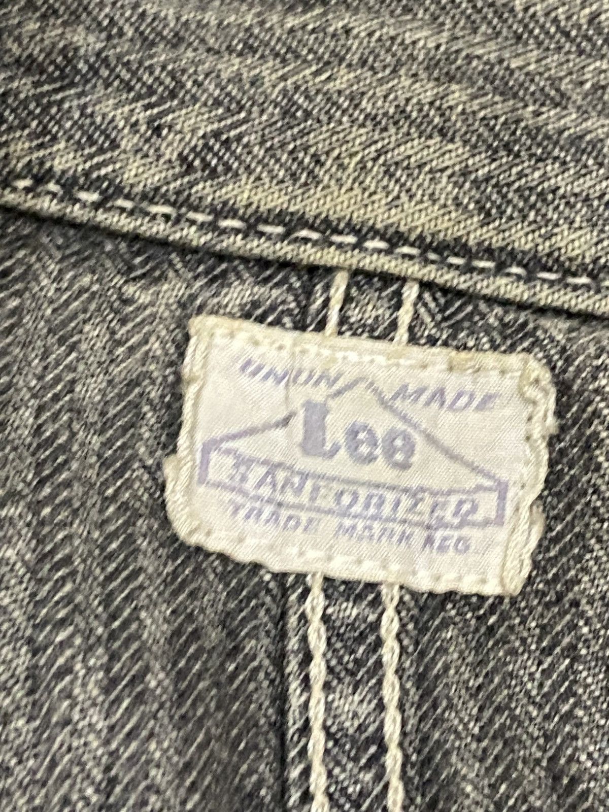 Lee Vtg 40s Lee Herringbone Work Jacket ( House Mark ) Size US M / EU 48-50 / 2 - 12 Thumbnail