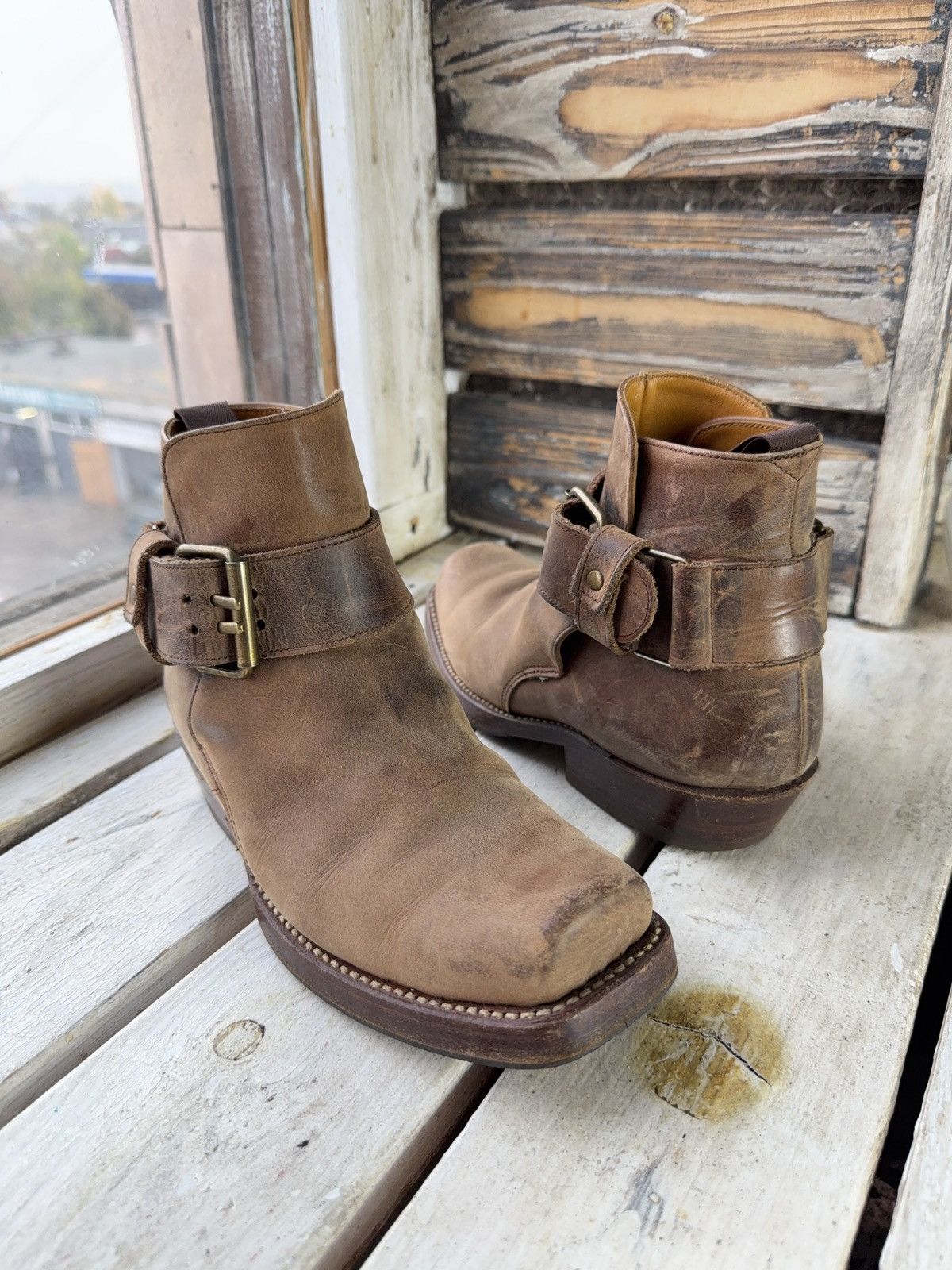 Sancho Boots 90s Sancho Goodyear Welt Leather Harness Boots Brown EU 36 Size US 5.5 / IT 35.5 - 3 Thumbnail