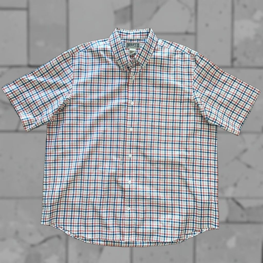 Duluth Trading Company Duluth Trading Company Plaid Short Sleeve Button-Down Pockets Shirts Mens XL Multicolor Size US XL / EU 56 / 4 - 1 Thumbnail