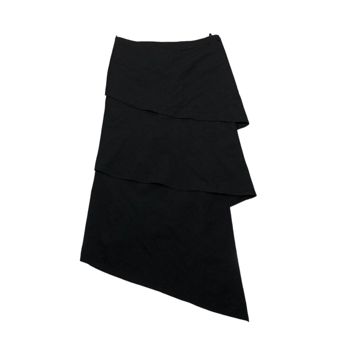 Jean Paul Gaultier 🔥ICONIC BLACK LONG SKIRT BONDAGE DESIGN RUNWAY DOUBLE LAYER Size 30" / US 8 / IT 44 - 1 Thumbnail