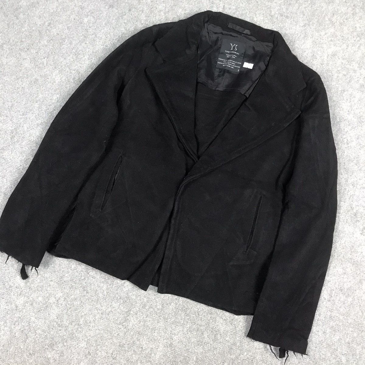 Yohji Yamamoto YOHJI YAMAMOTO BLACK WOOL COAT JACKET Size S / US 4 / IT 40 - 4 Thumbnail