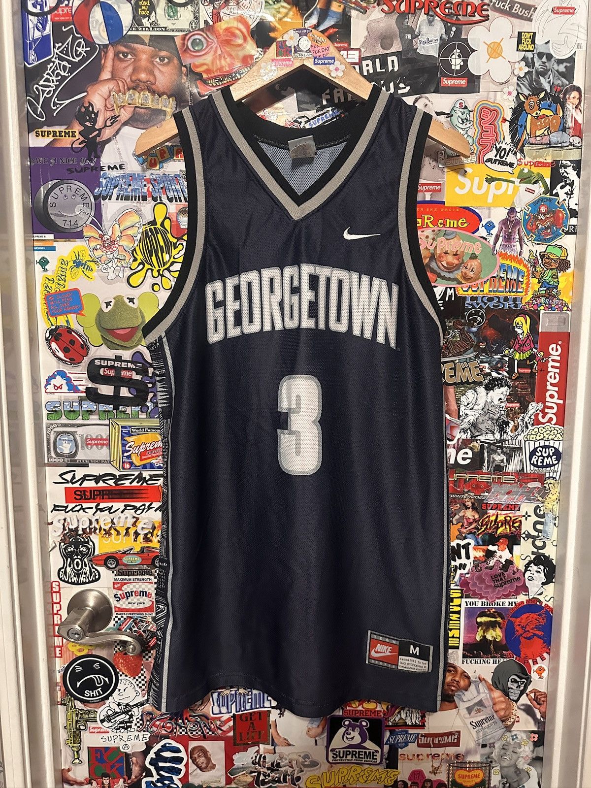 NCAA Vintage 1996 Nike Allen Iverson Georgetown Jersey Medium Size US M / EU 48-50 / 2 - 1 Thumbnail