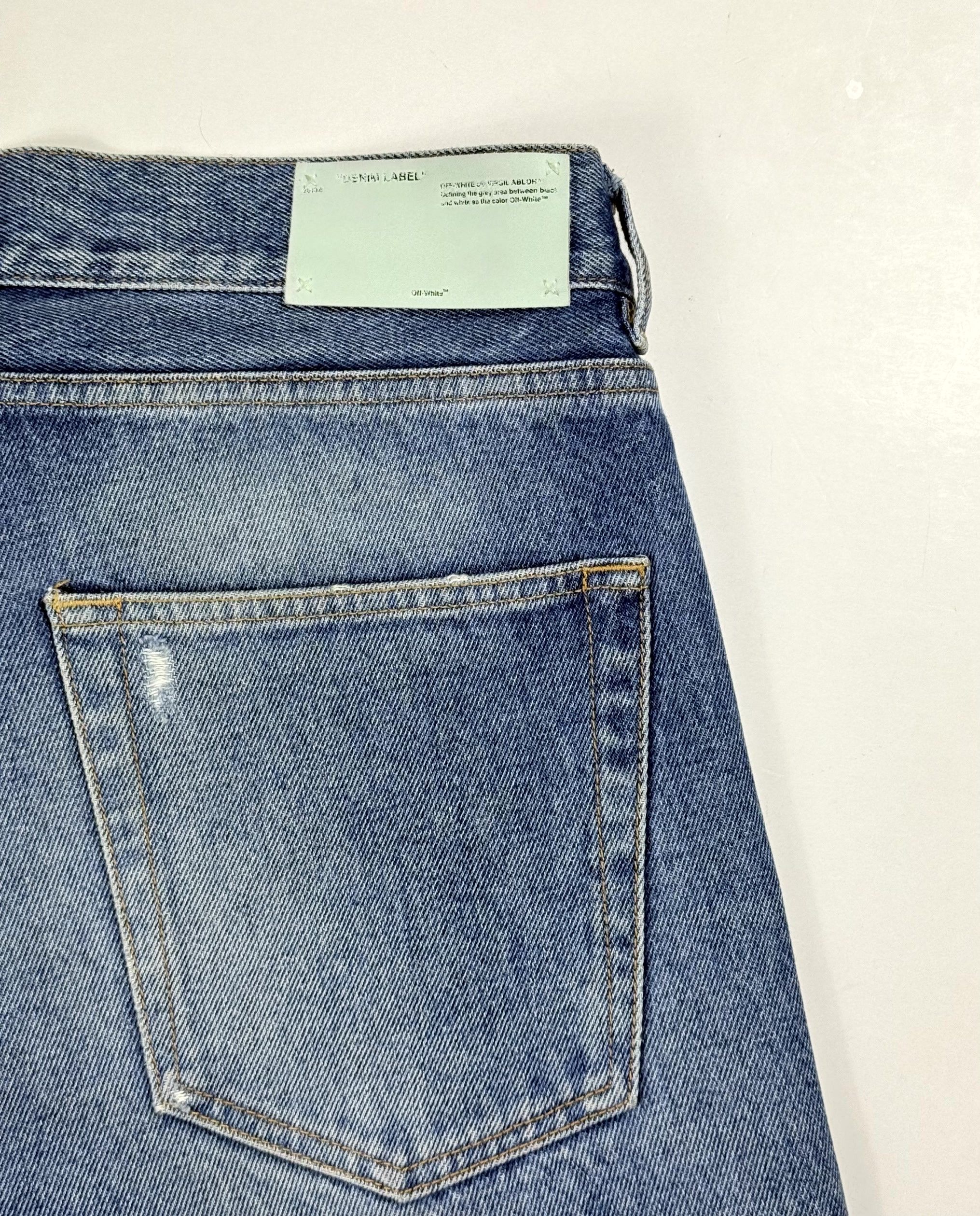 Off-White Off-White Diagonal Stripe Logo Slim Fit Jeans Size 31 Size US 31 - 3 Thumbnail