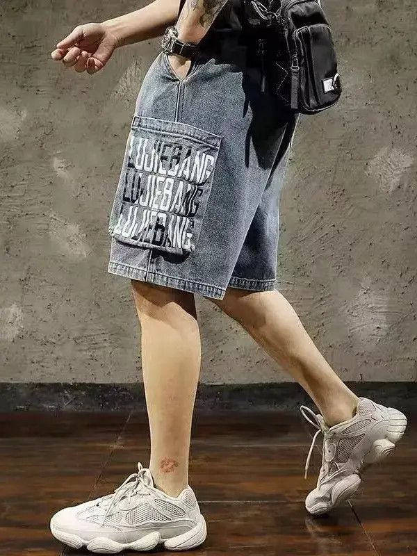 Japanese Brand Retro pocket loose denim shorts Size US 32 / EU 48 - 3 Thumbnail