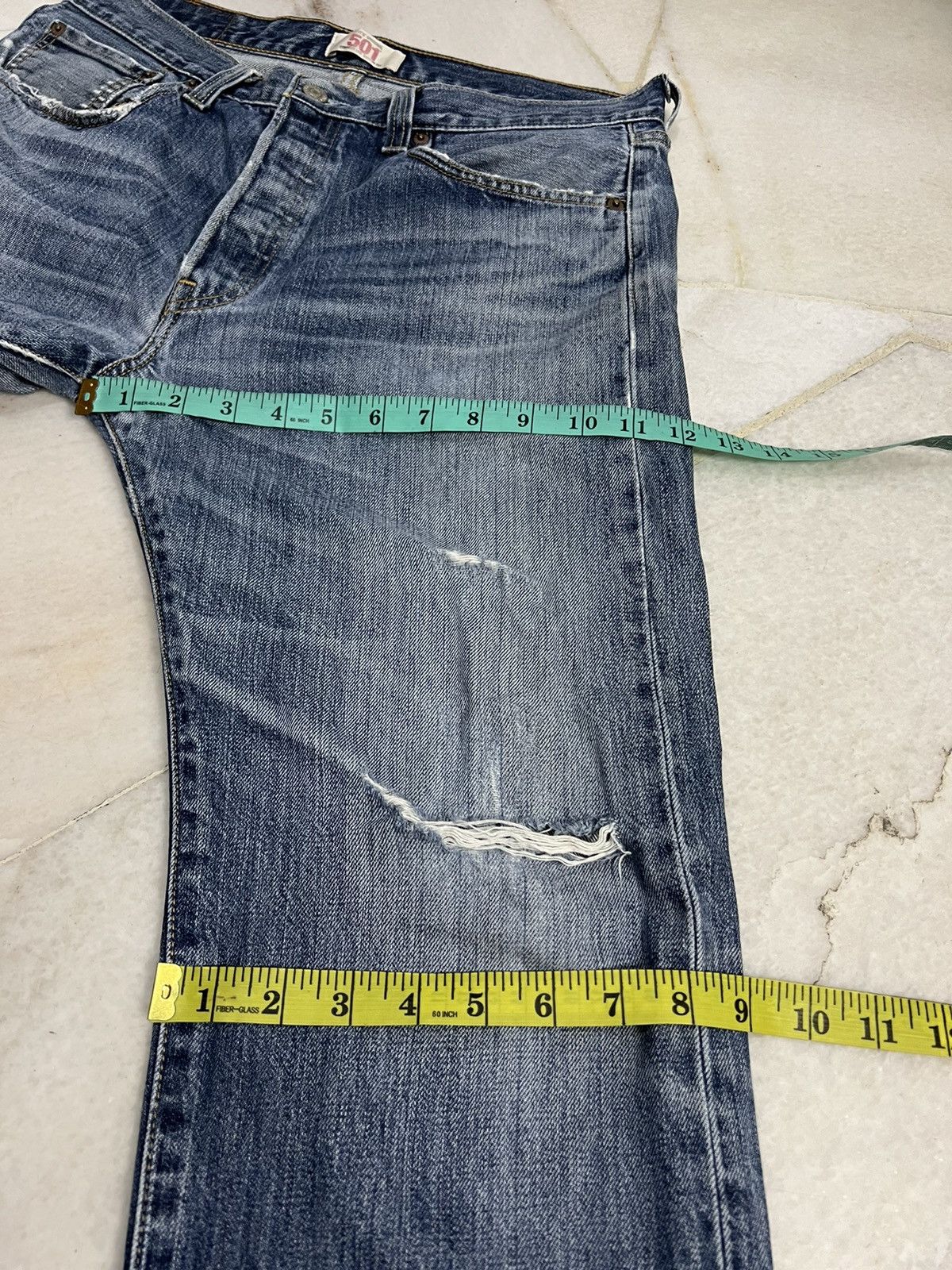 If Six Was Nine × Levi's 💥Baggy💥Vintage Levis 501 Distressed Jeans Size US 33 - 16 Thumbnail