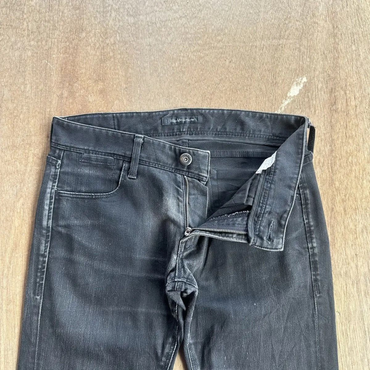 Fragment Design × Vanquish BLACK BY VANQUISH Jeans Blank Stretchable Rugged Pants Size US 31 - 8 Thumbnail