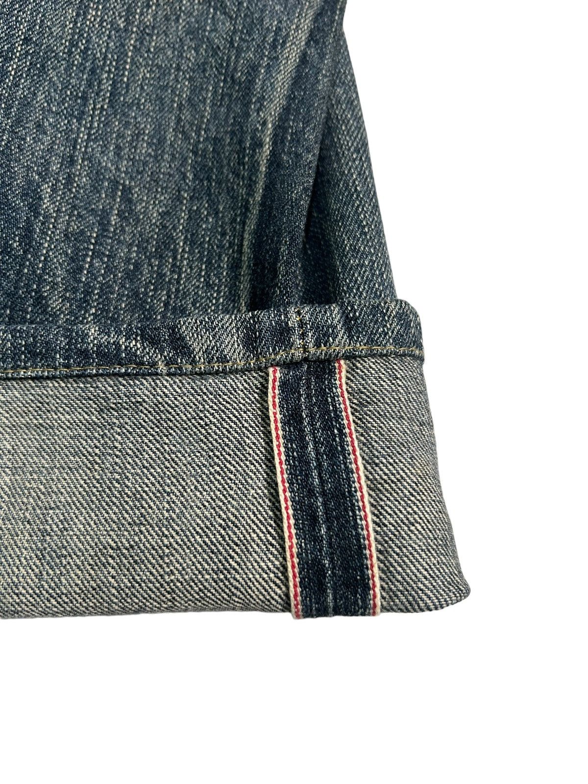 Japanese Brand × Kapital × Vintage Thrashed Vtg Edwin Selvedge disteressed denim Size US 34 / EU 50 - 2 Thumbnail