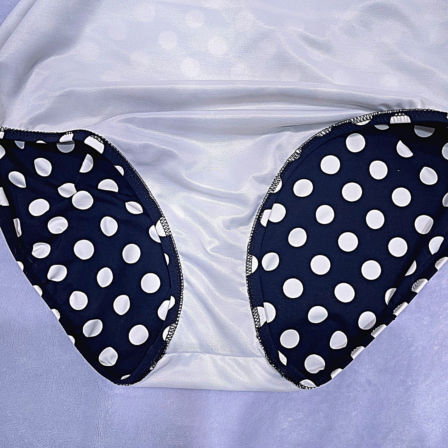 Lands' End Lands End Polka Dot Striped Swimsuit Black White Womens 14 Size XL / US 12-14 / IT 48-50 - 5 Thumbnail