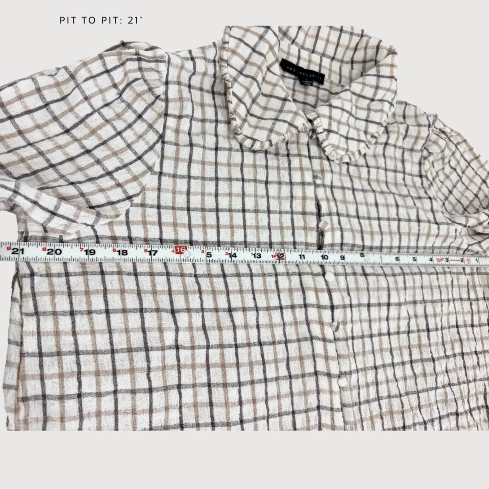 Other Jane & Delancey Plaid Peter Pan Collar Blouse L Size L / US 10 / IT 46 - 7 Thumbnail