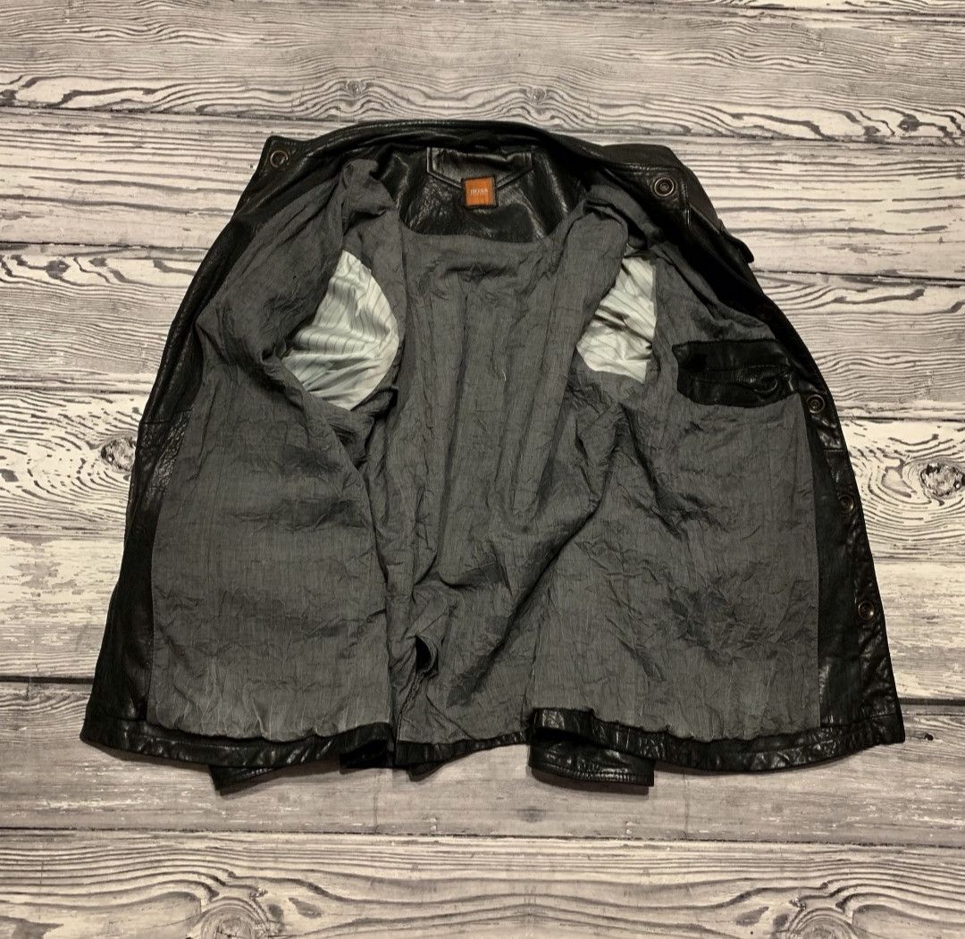 Hugo Boss Hugo Boss Multipocket Heavy Leather Jacket Size US L / EU 52-54 / 3 - 3 Thumbnail