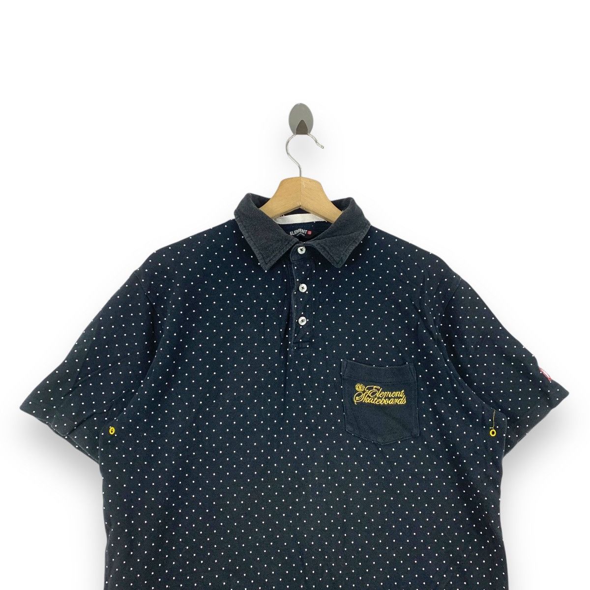 Element Vintage ELEMENT SKATEBOARD Polka Dot Embroidered Polo Tee Size US XL / EU 56 / 4 - 2 Thumbnail