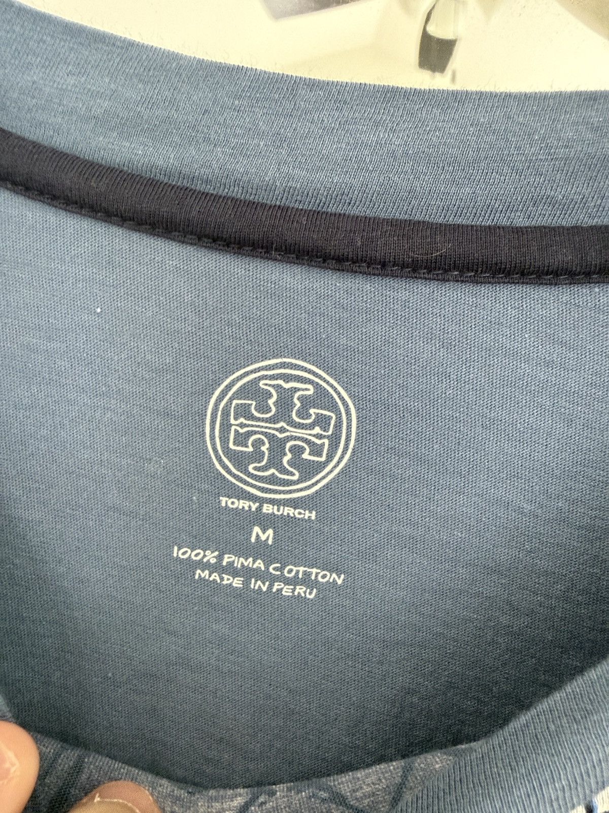 Tory Burch Tory Burch Blue Embroidered-Style Patterned Tee Size Medium Size M / US 6-8 / IT 42-44 - 3 Thumbnail