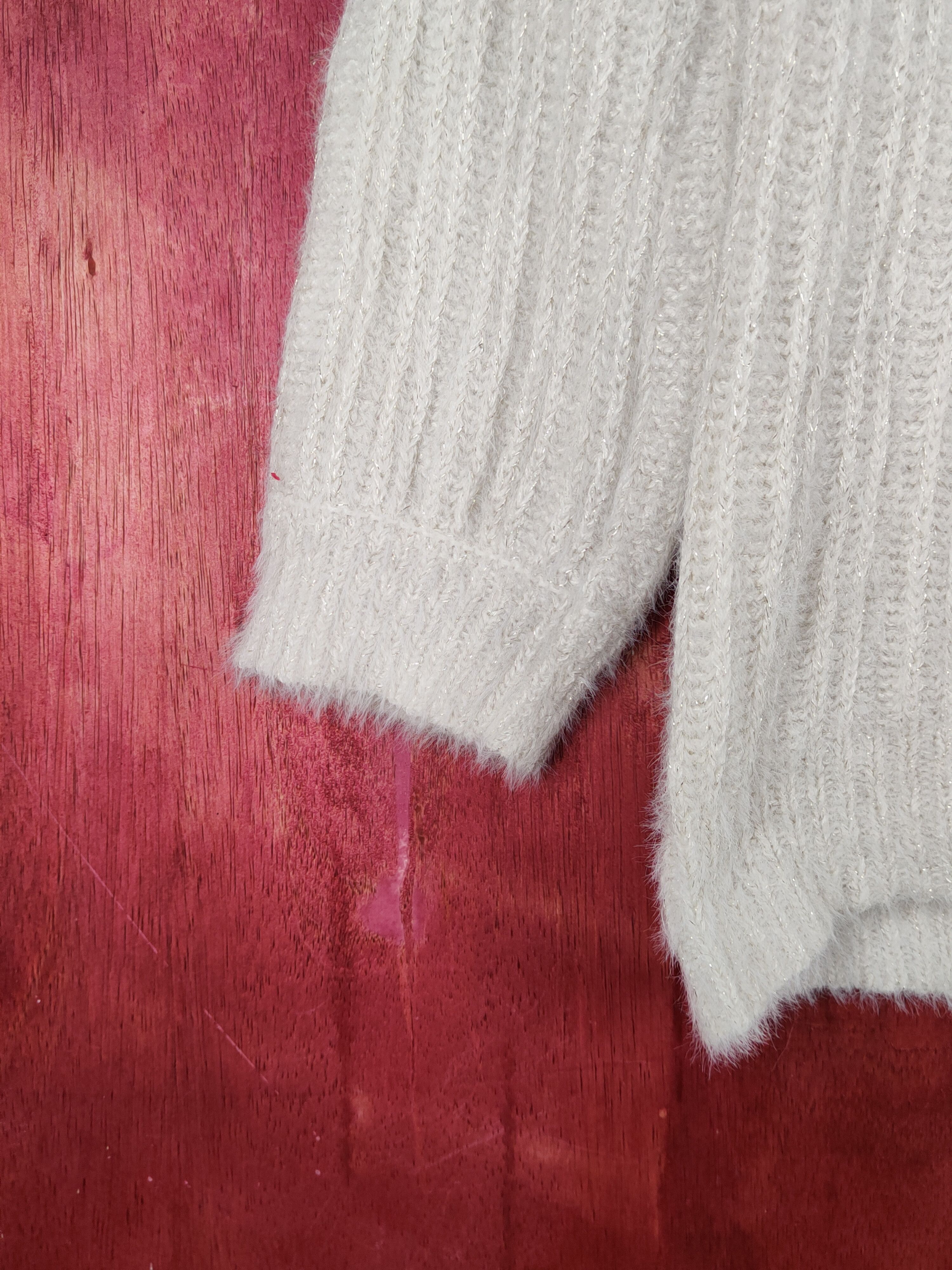Japanese Brand Rag Out Cream Shag Shaggy Fur Mohair Knitwear #S2281 Size M / US 6-8 / IT 42-44 - 4 Thumbnail