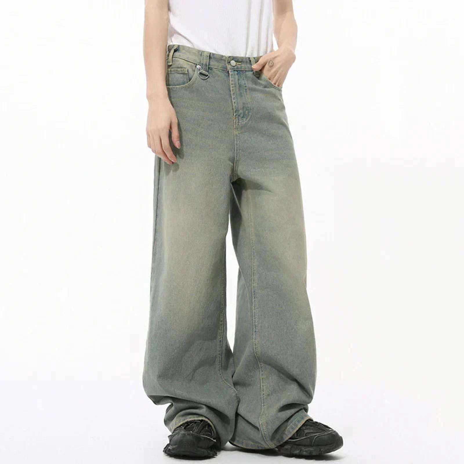 Other Light Wash Wide Denim Jeans Size US 32 / EU 48 - 4 Thumbnail