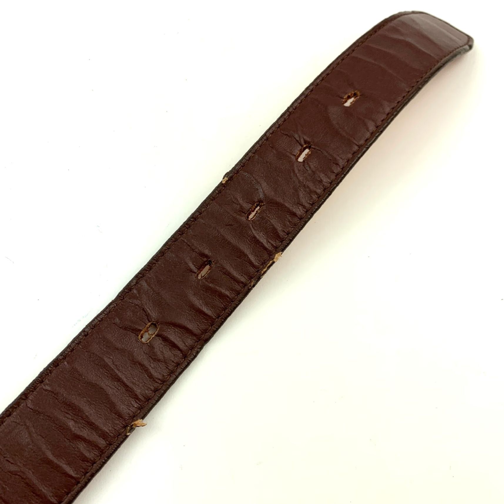 Vintage VINTAGE Nocona Brown Leather Belt Size 40 D 392 (B) Men Leather 1990s Brown Belt 1.25" Wide 44" Long Size ONE SIZE - 5 Thumbnail