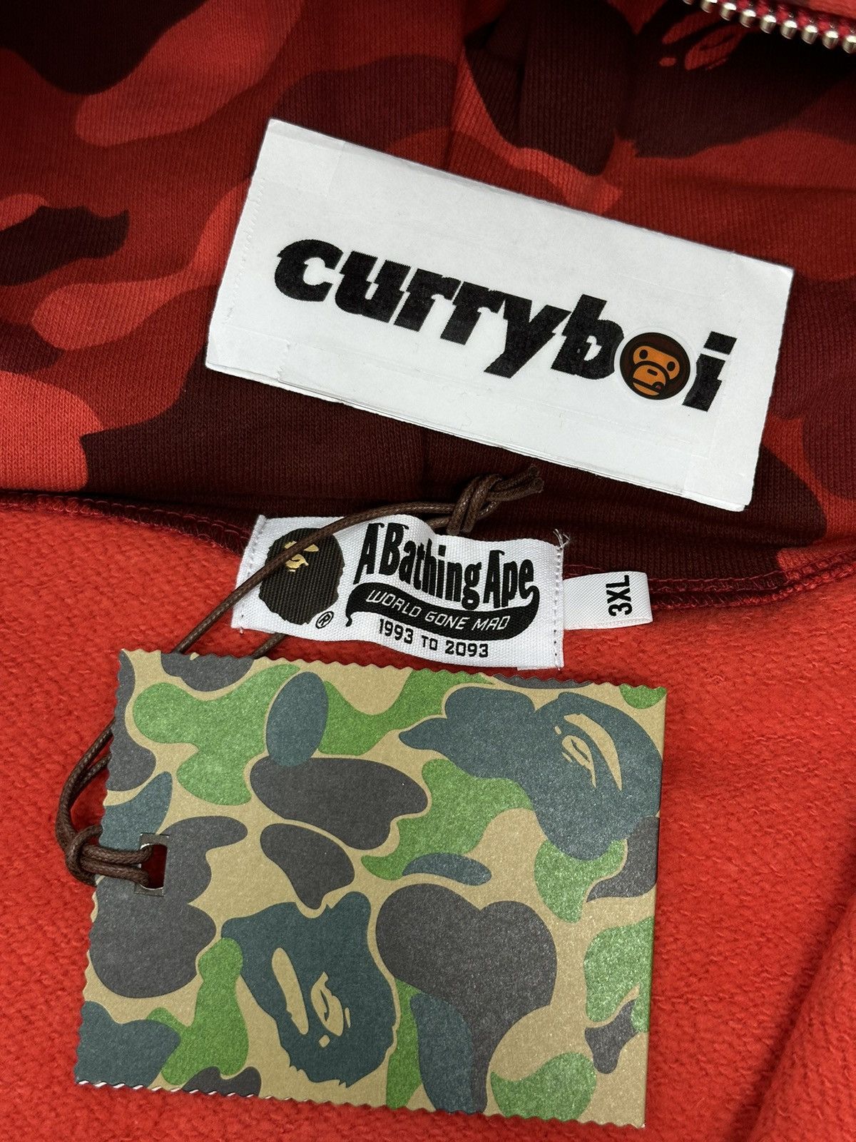 Bape (3XL)⚡️BAPE Color Camo Shark Full Zip Hoodie Red Size US XXL / EU 58 / 5 - 7 Thumbnail