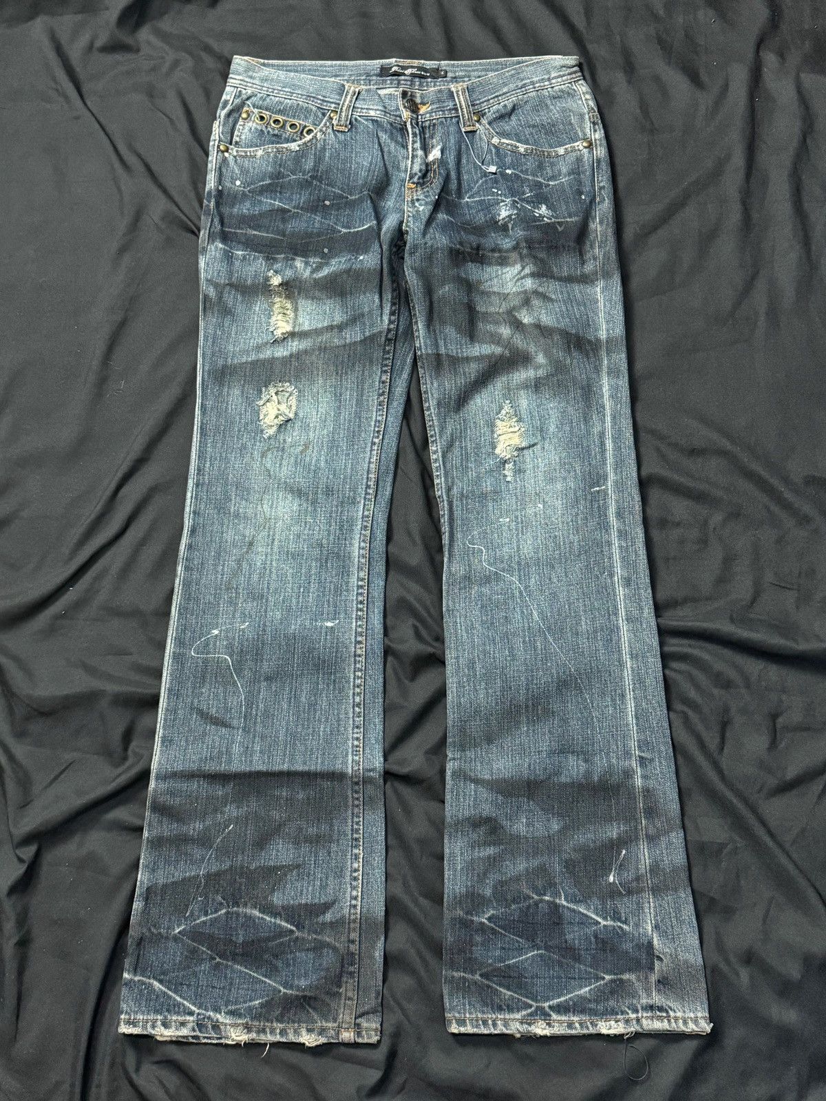 Hysteric Glamour × Japanese Brand Flare Denim Distressed RootThree style lgb ifsix Size US 29 - 1 Thumbnail