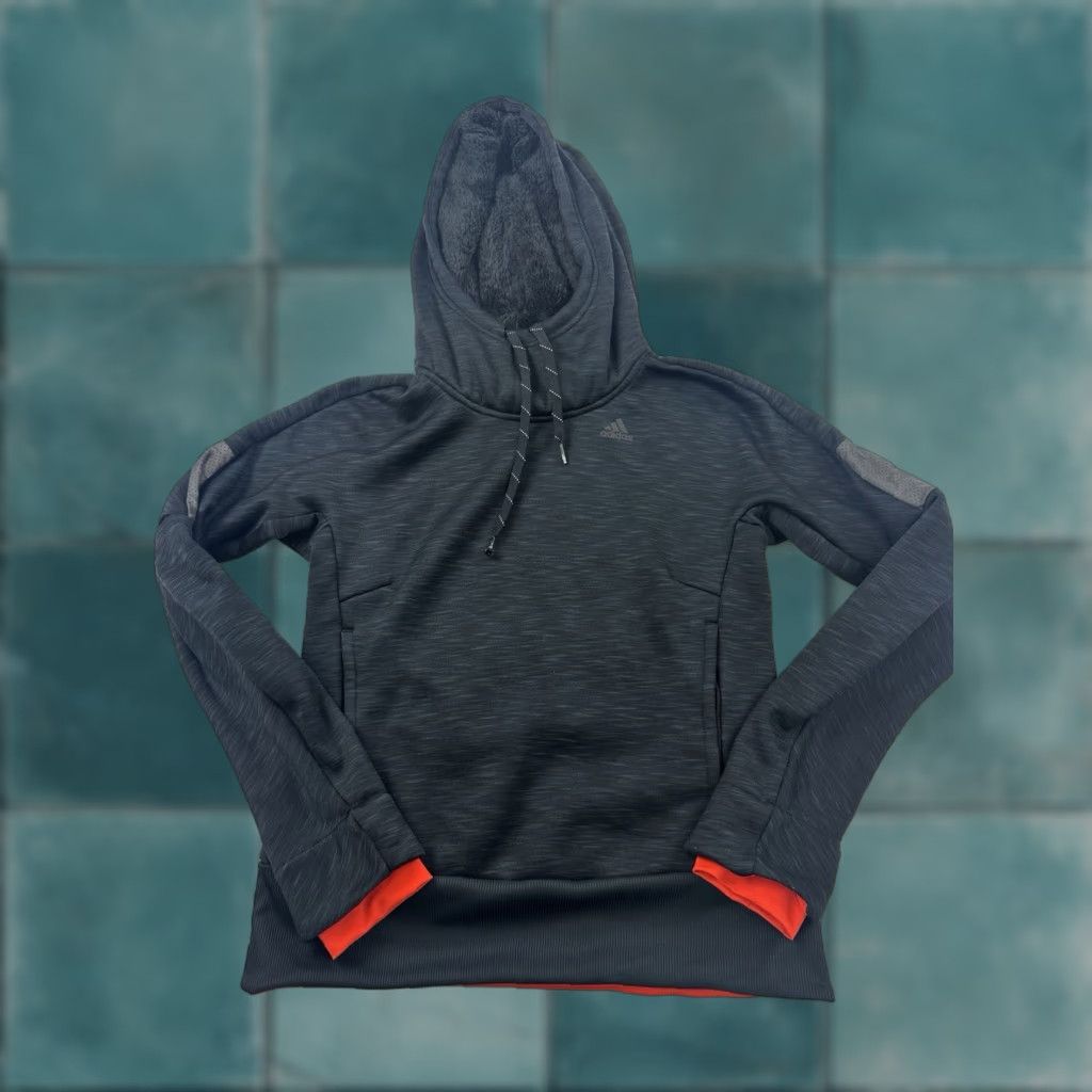 Adidas Adidas Hoodie Sweatshirt Womens M Black Climaheat Fleece Lined Pullover Long Sleeve Size M / US 6-8 / IT 42-44 - 1 Thumbnail