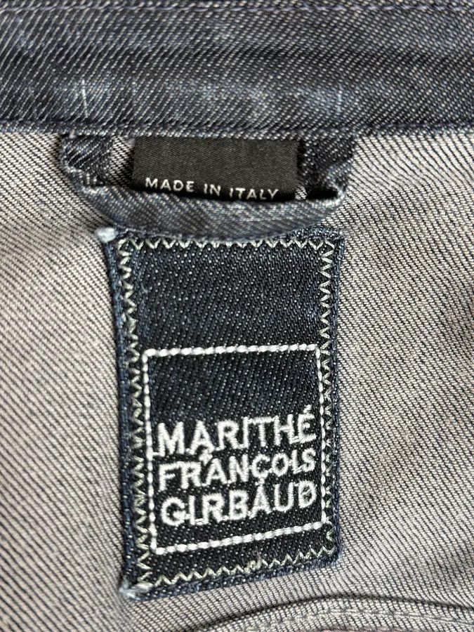 Marithe + Francois Girbaud 2000s Marithé + François Girbaud Navy Brut Denim Jacket Size XS / US 0-2 / IT 36-38 - 8 Thumbnail