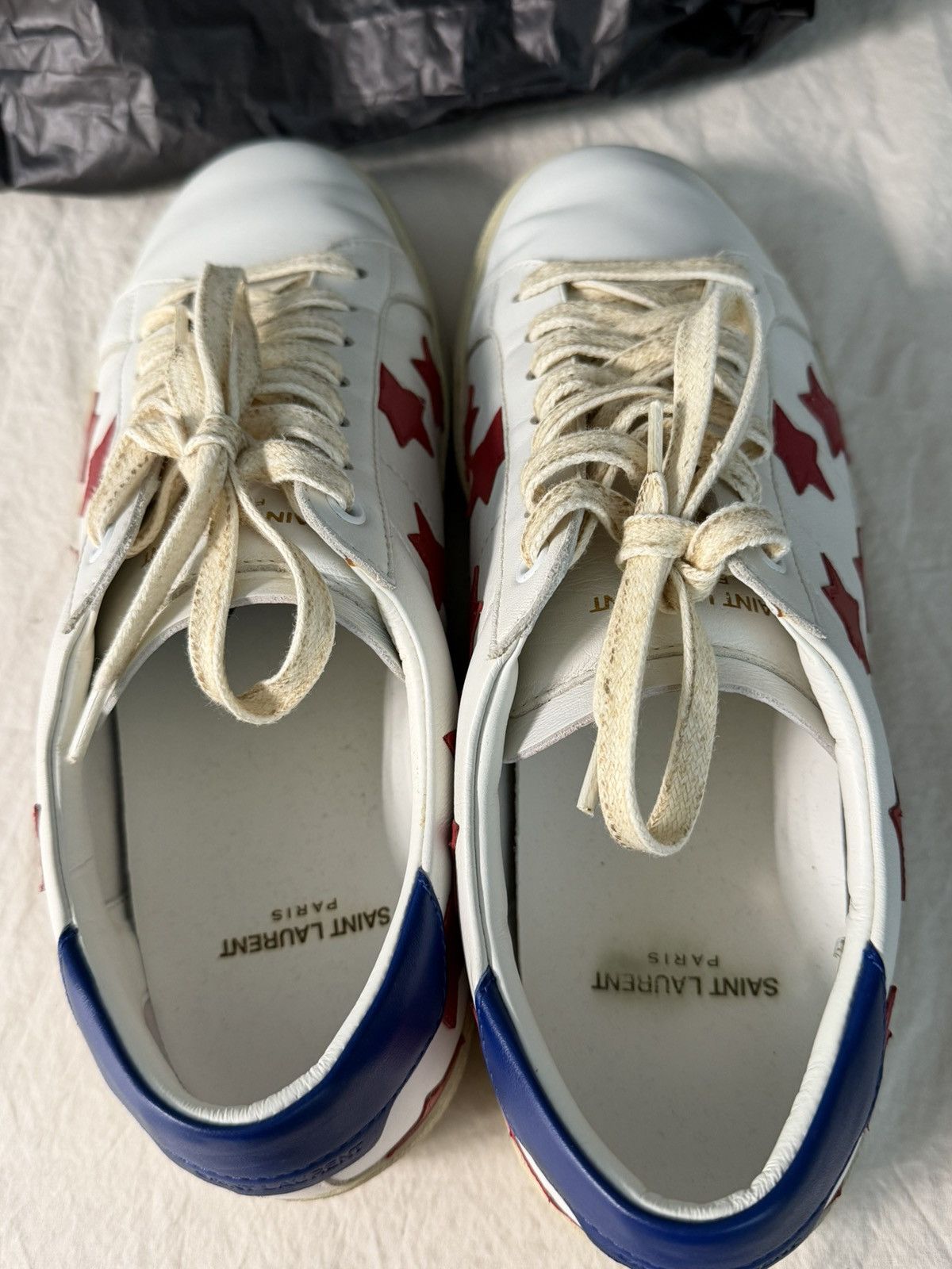 Saint Laurent Paris Saint Laurent SL/06 STARS SNEAKER Red White And Blue Stars Size US 9 / EU 42 - 9 Thumbnail