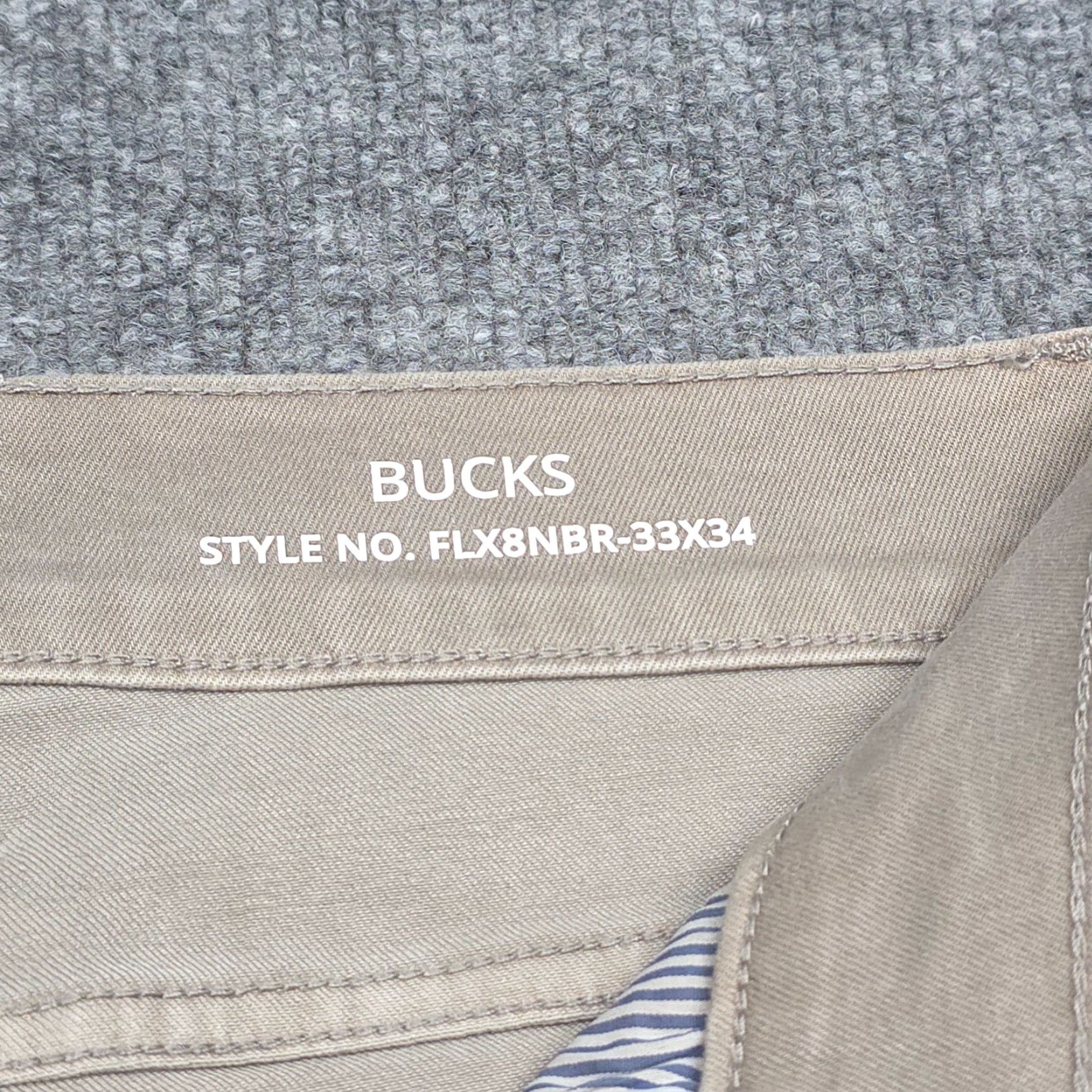Vintage Mugsy Bucks Casual Mens Chino Pants 30 Regular Beige Comfort Stretch Slim Straight 5-Pocket Size US 30 / EU 46 - 6 Thumbnail