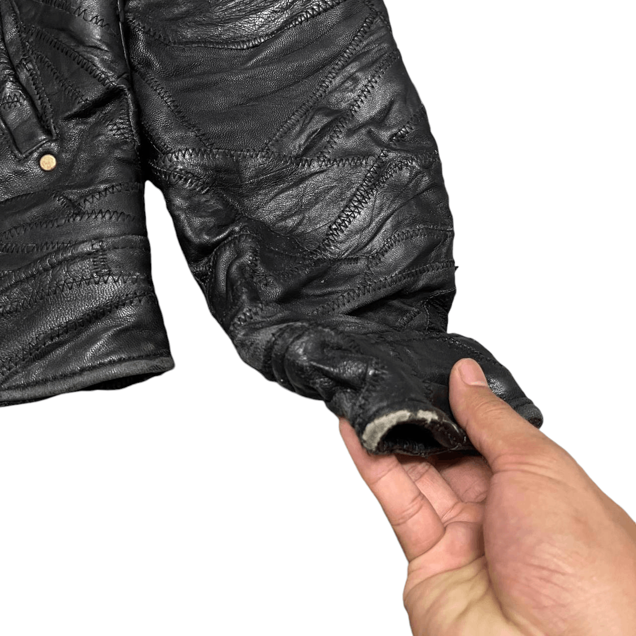 Issey Miyake Vintage Patch Work Sheepskin Leather Jacket Issey Style Size US M / EU 48-50 / 2 - 5 Thumbnail