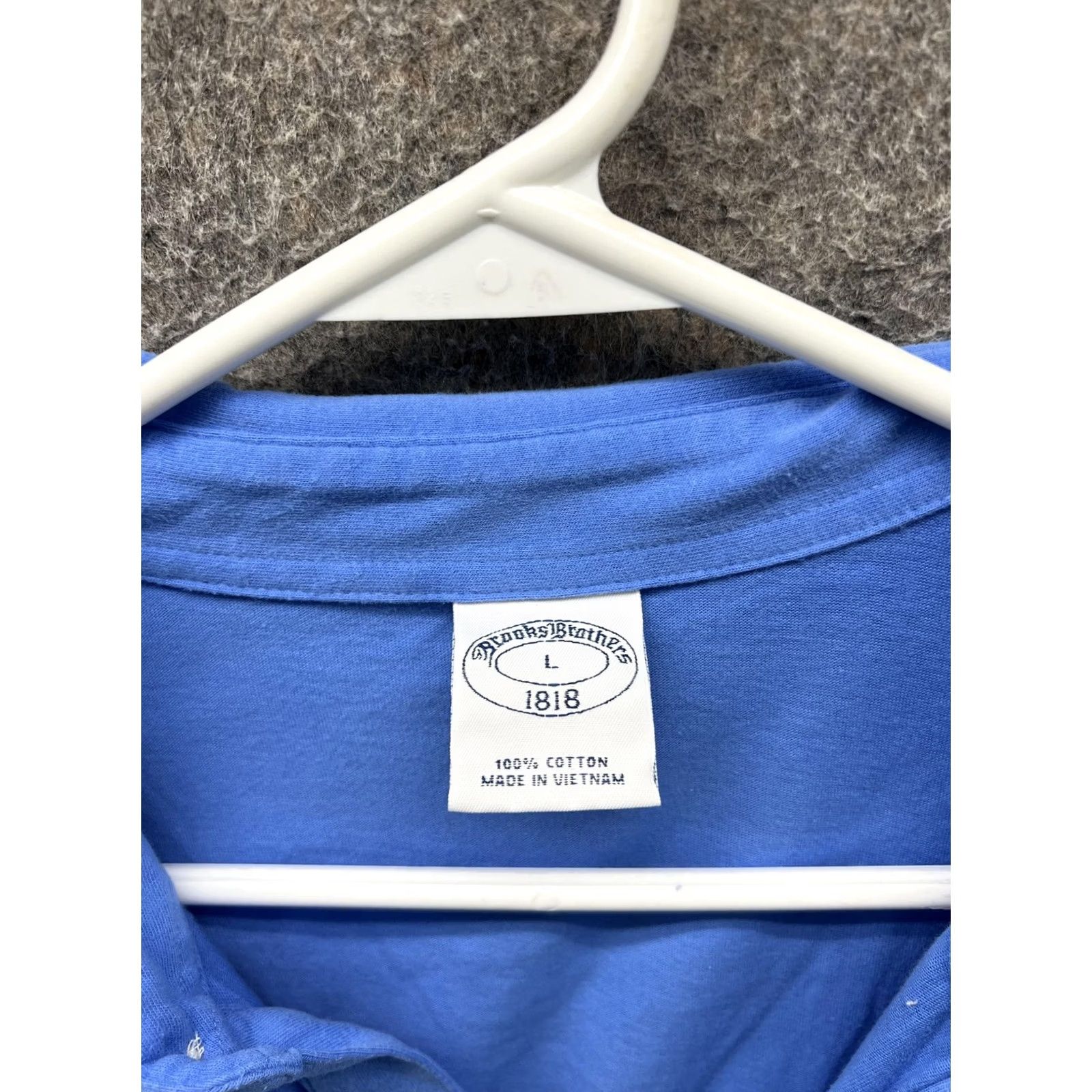 Brooks Brothers Brooks Brothers 1818 Polo Shirt Mens Large Blue Solid Pocket Cotton Casual Logo Shirt Size US L / EU 52-54 / 3 - 5 Thumbnail