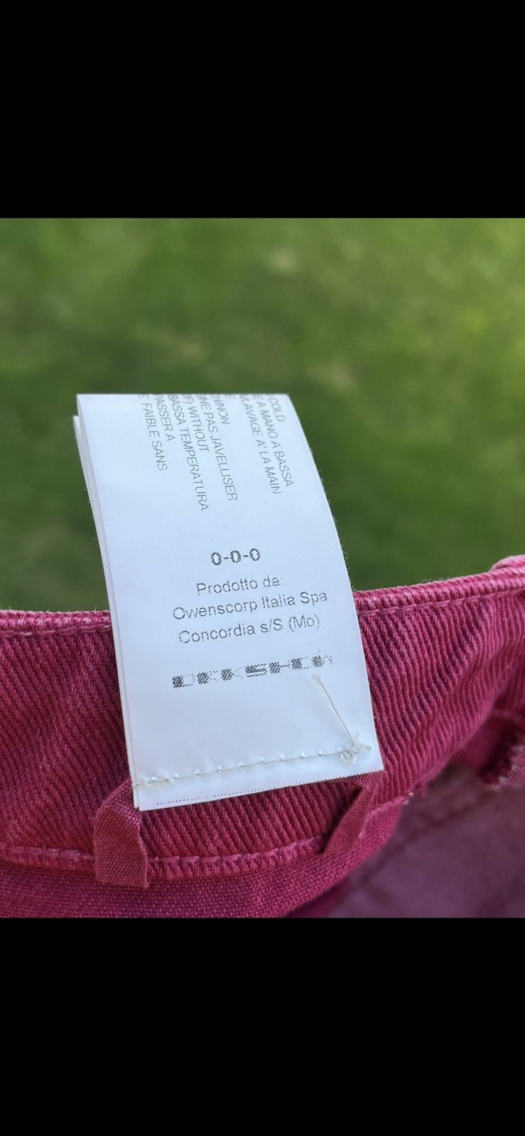 Rick Owens Fuxia Vomit Bleach Red Collapse Cut Jeans Size US 31 - 6 Thumbnail