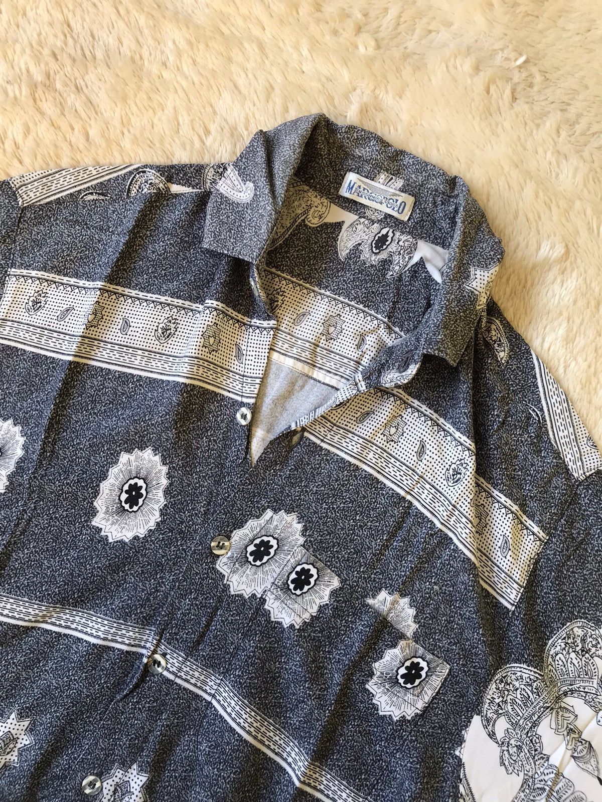 Marc O'Polo × Vintage Vintage Marcopolo Business Class Short Shirt Button Up Size US L / EU 52-54 / 3 - 2 Thumbnail