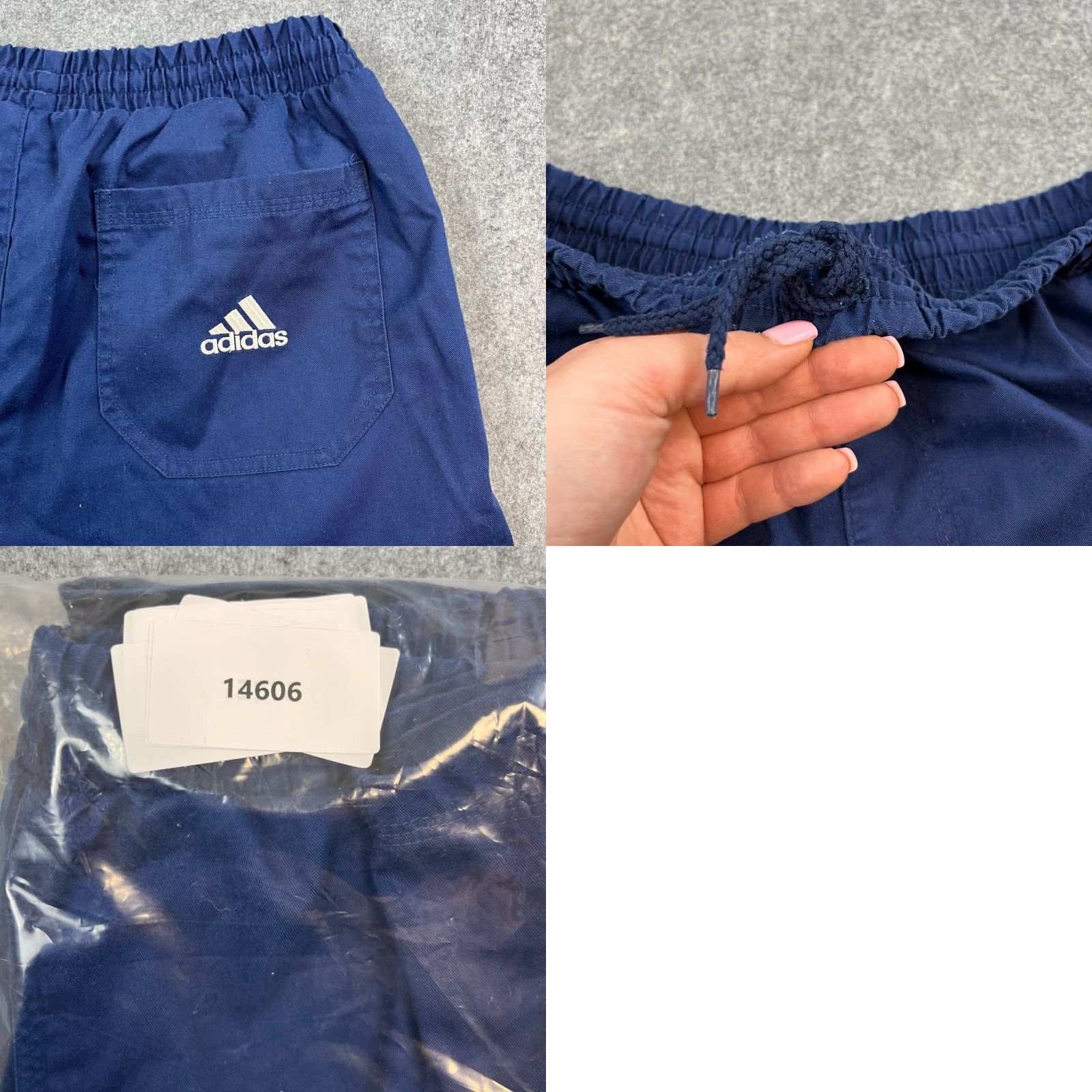 Adidas Adidas Mens Shorts S Navy Blue Vintage 00s Sweat Gym Casual Regular Waist 30in Pocket Logo Size US 29 - 9 Thumbnail