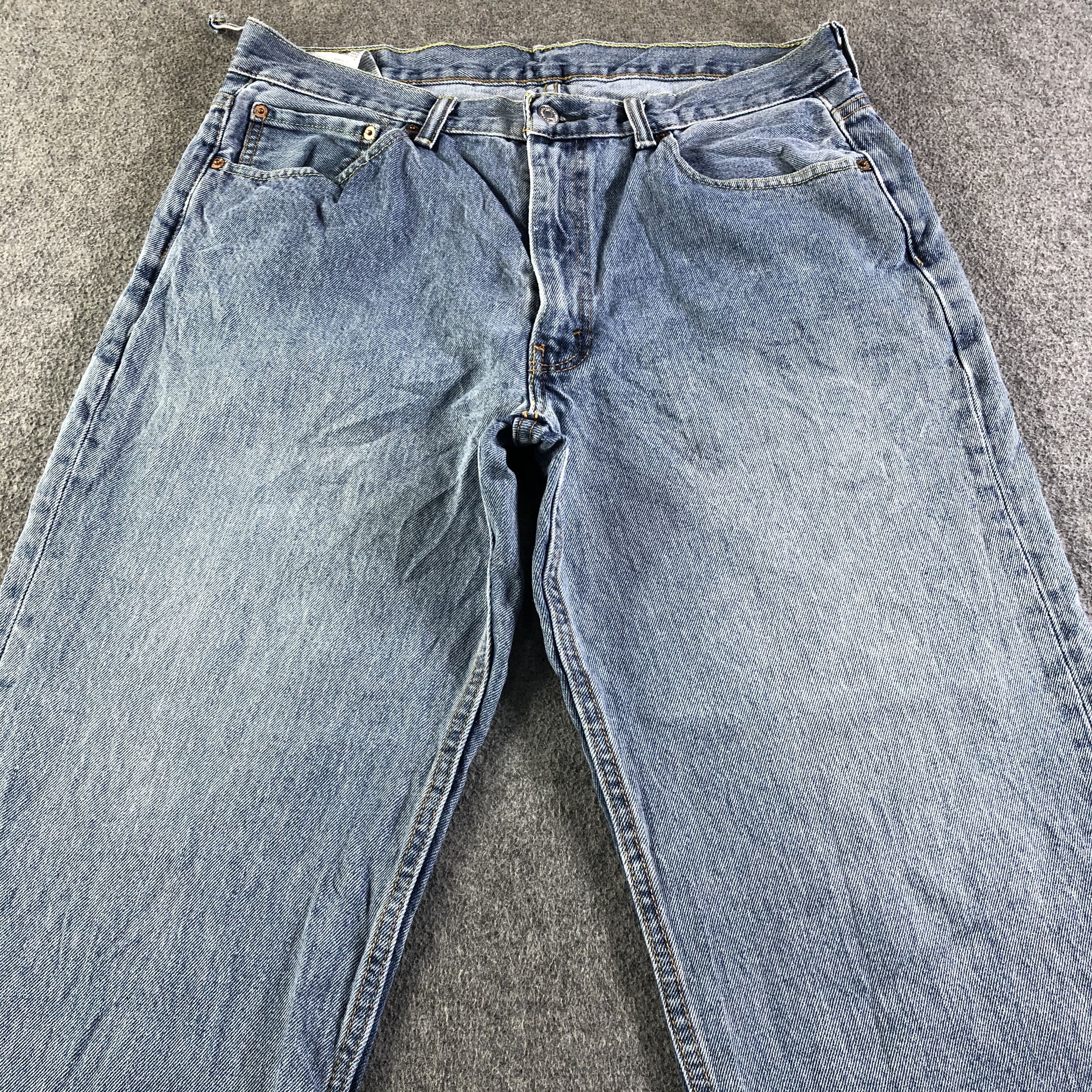 Levi's Vintage Blue Wash Levis 550 Jeans-J4357 Size US 35 - 3 Thumbnail