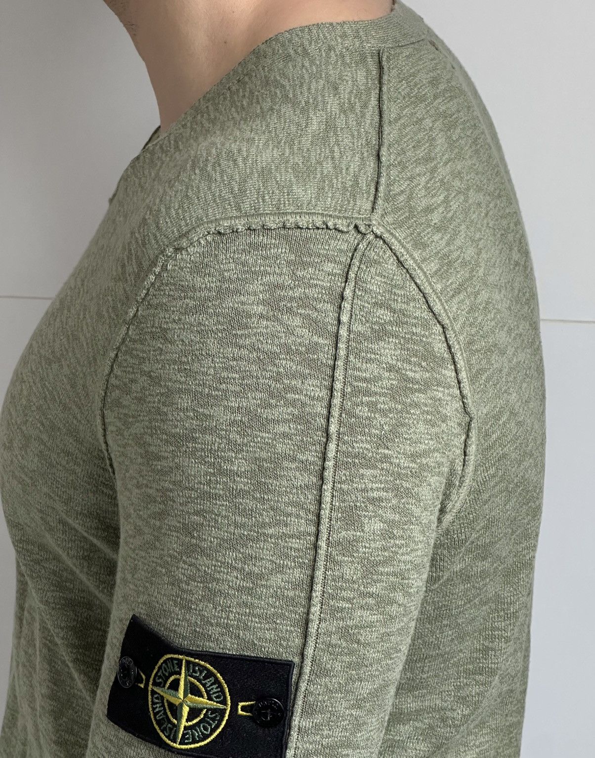 Stone Island Rare Vintage Stone Island 1989 Pullover Jumper Green V-NECK Size US L / EU 52-54 / 3 - 4 Thumbnail