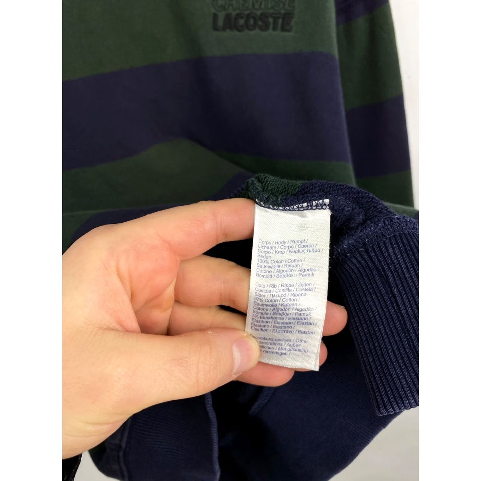 Lacoste Lacoste Live Sweatshirt College Style Rare Retro Hype Y2K Multicolor Green/Dark Blue M/L Unisex Mens Sweatshirt Size US L / EU 52-54 / 3 - 7 Thumbnail
