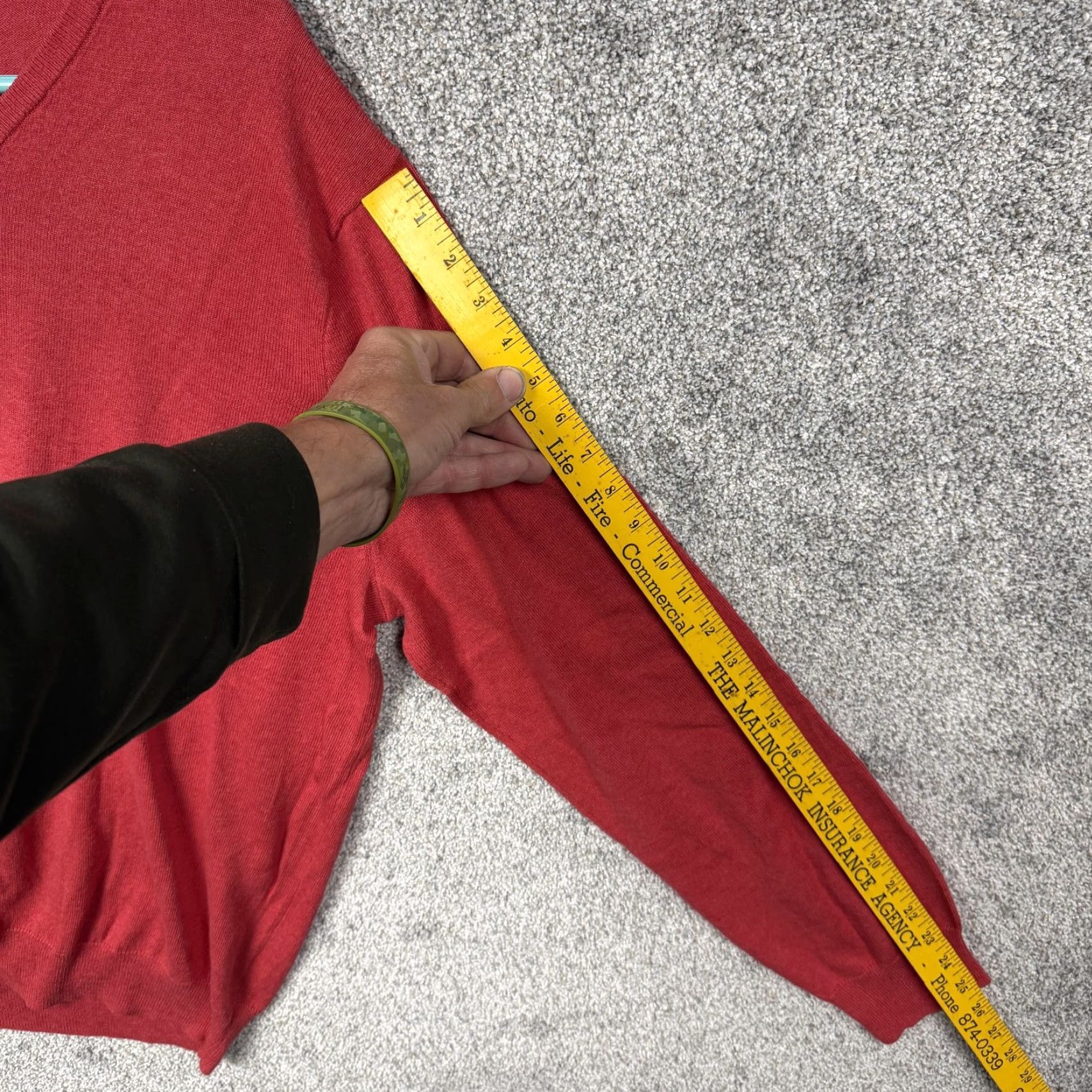 J.Crew J.CREW Sweater XL Cotton Cashmere V-Neck Pullover Men Red Knit Lightweight Solid Long Sleeve Slim Fit Capstone Capsule Quiet Luxury N/A Size US XL / EU 56 / 4 - 4 Thumbnail